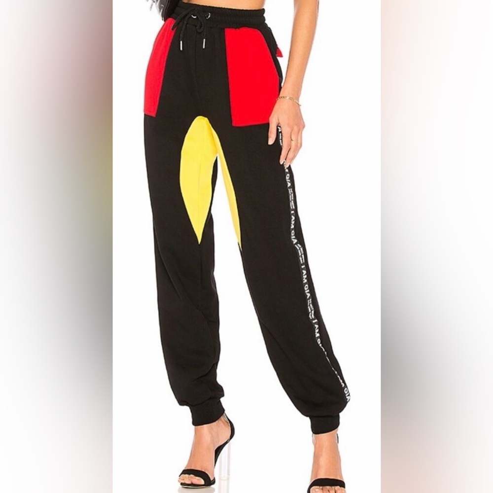 I.AM.GIA Blaster Pant Fleece-Lined Colorblock Joggers Super Comfy Size S